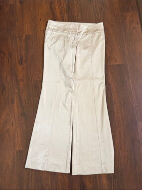 Bebe Wide Leg Cream Dress Pants